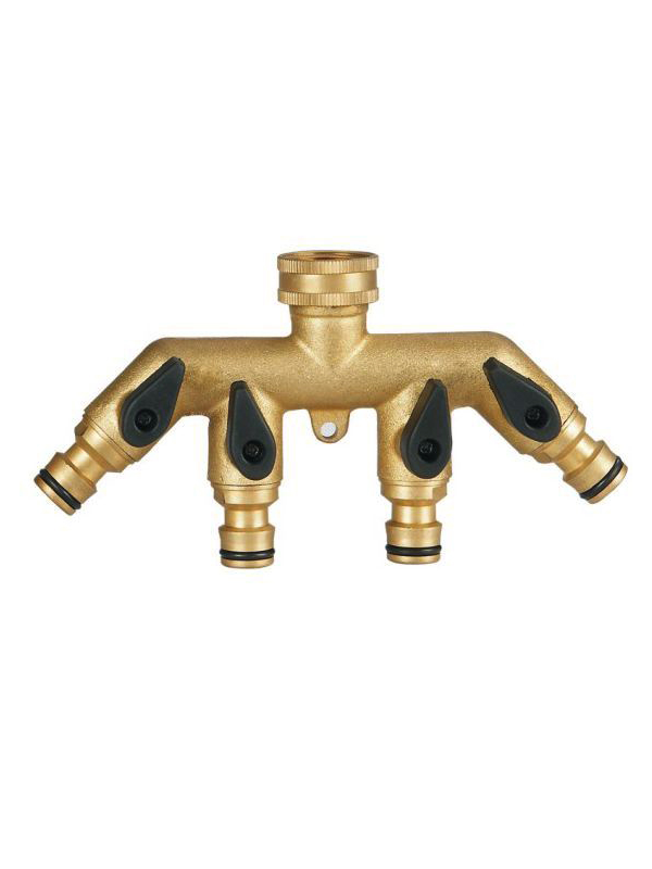 Brass 4 Way Hose Connector TG7209033